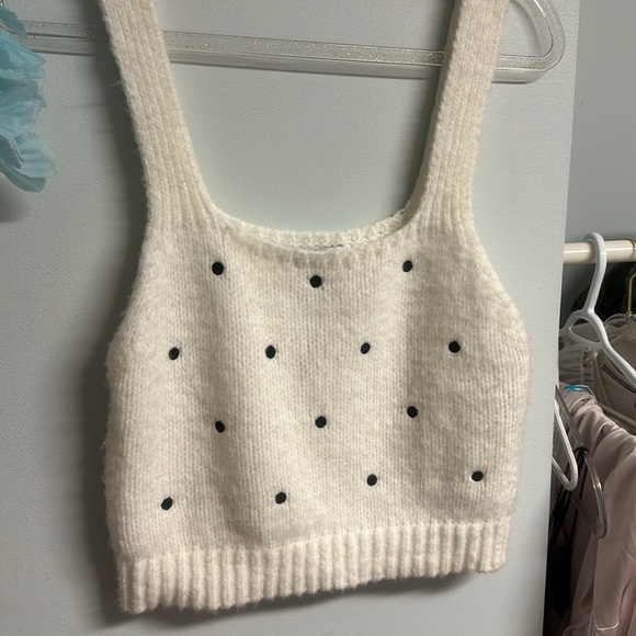 NEW English Factory Polka Dot Soft Sweater Tank Vest - Picture 6 of 7